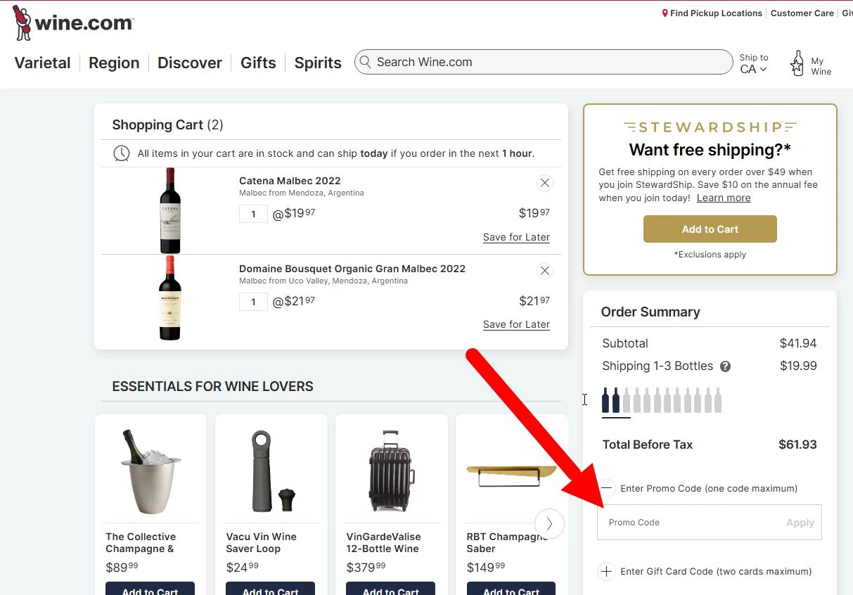 “Wine.com Promo Code”